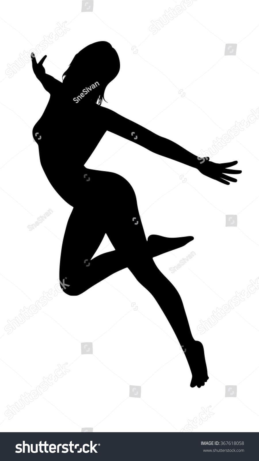 Sexy Woman Silhouette 스톡 벡터 로열티 프리 367618058 Shutterstock