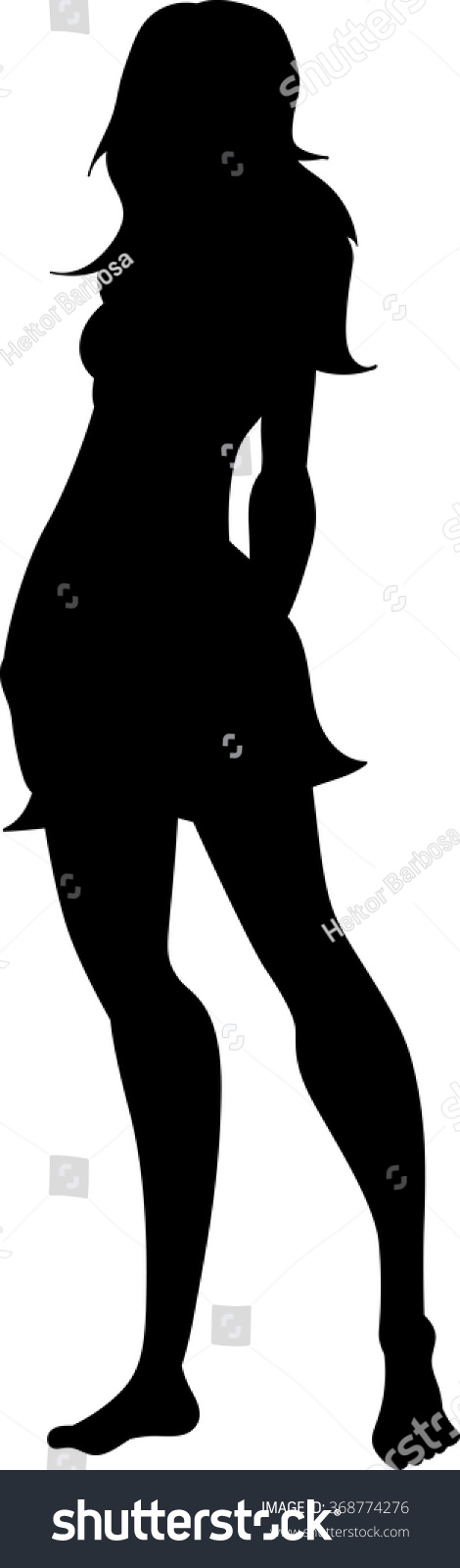 Sexy Woman Silhouette เวกเตอร์สต็อก ปลอดค่าลิขสิทธิ์ 368774276