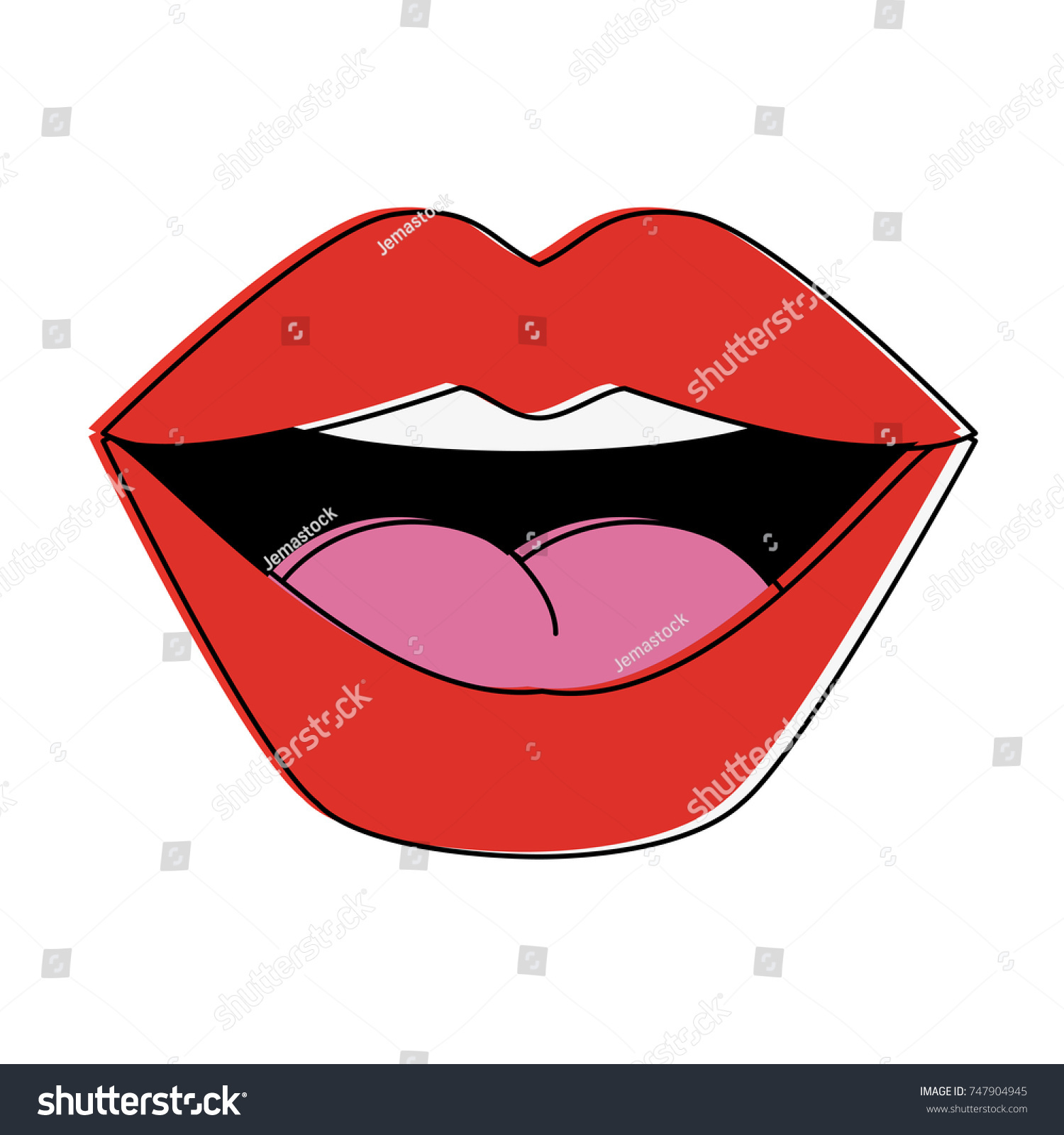 Sexy Women Lips Stock Vector Royalty Free 747904945 Shutterstock