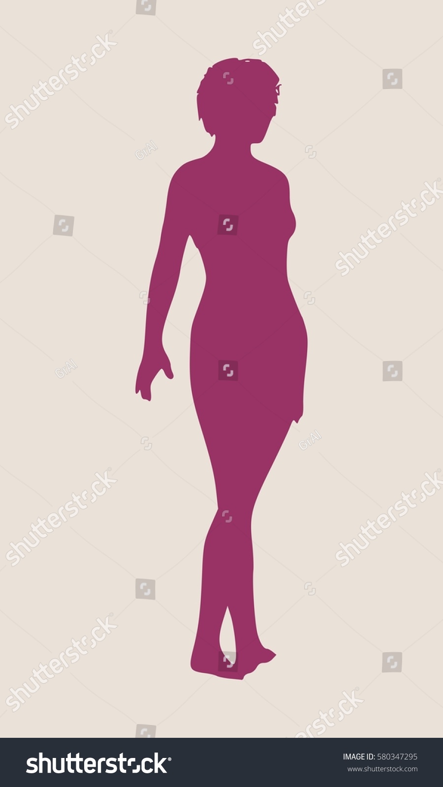 Sexy Women Silhouette Fashion Mannequin Vector Stock Vector Royalty Free 580347295 9737