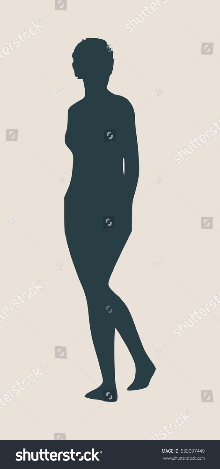 Sexy Women Silhouette Fashion Mannequin Vector Vector De Stock Libre De Regalías 583097449 4883