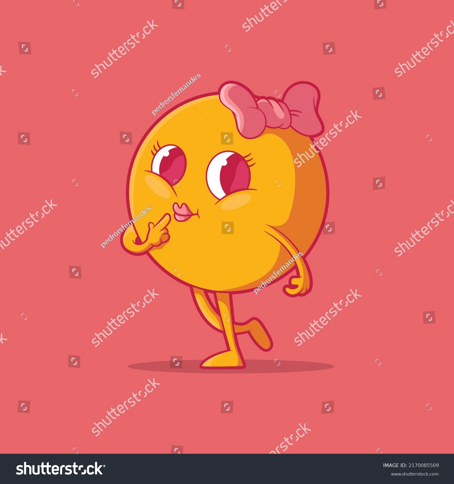 Sexy Yellow Emoji Vector Illustration Communication Stock Vector Royalty Free