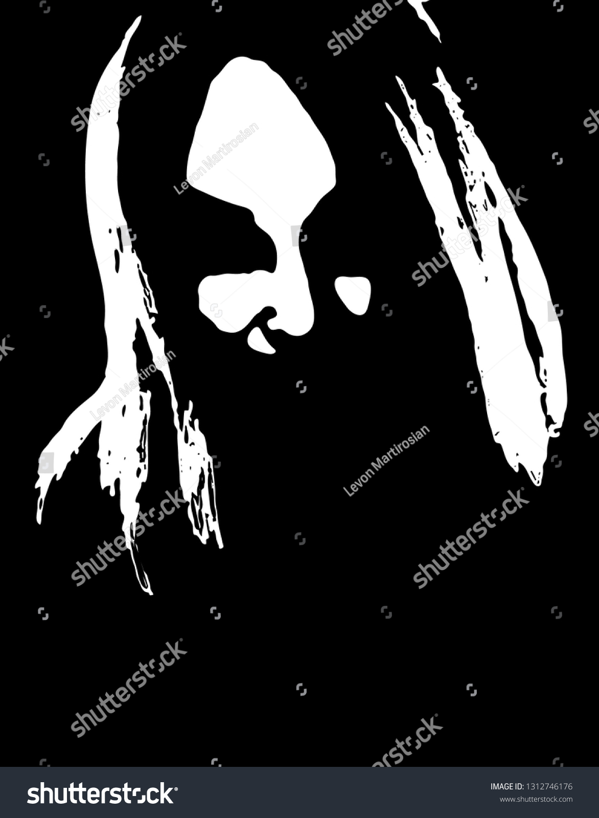 Sexy Young Woman Graffiti Stencil Face Stock Vector Royalty Free 1312746176 Shutterstock 6249