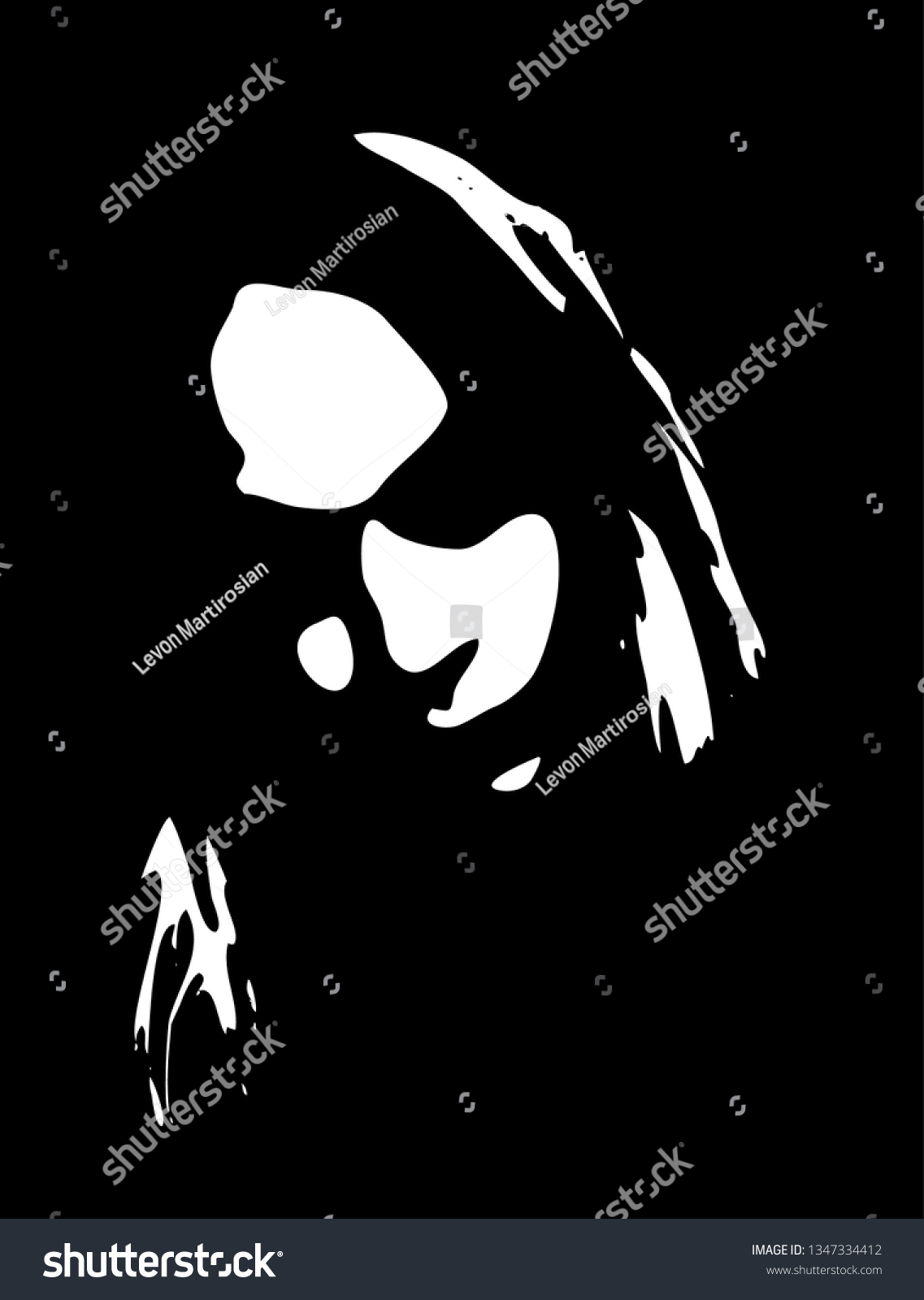 Sexy Young Woman Graffiti Stencil Face Stock Vector Royalty Free 1347334412 Shutterstock 4570