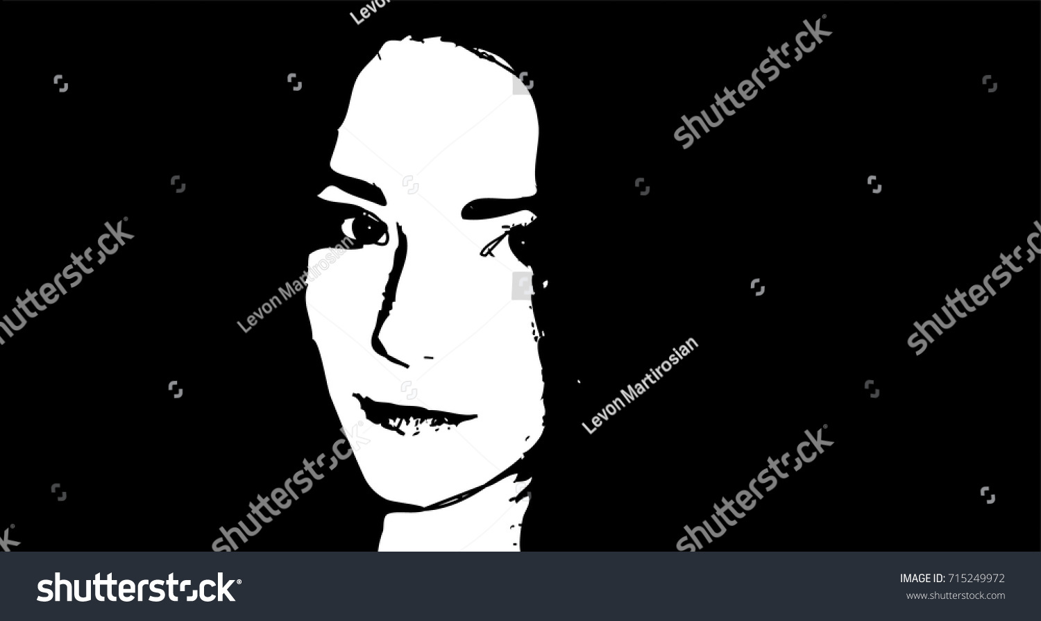 Sexy Young Woman Graffiti Stencil Face Stock Vector Royalty Free 715249972 Shutterstock 2645