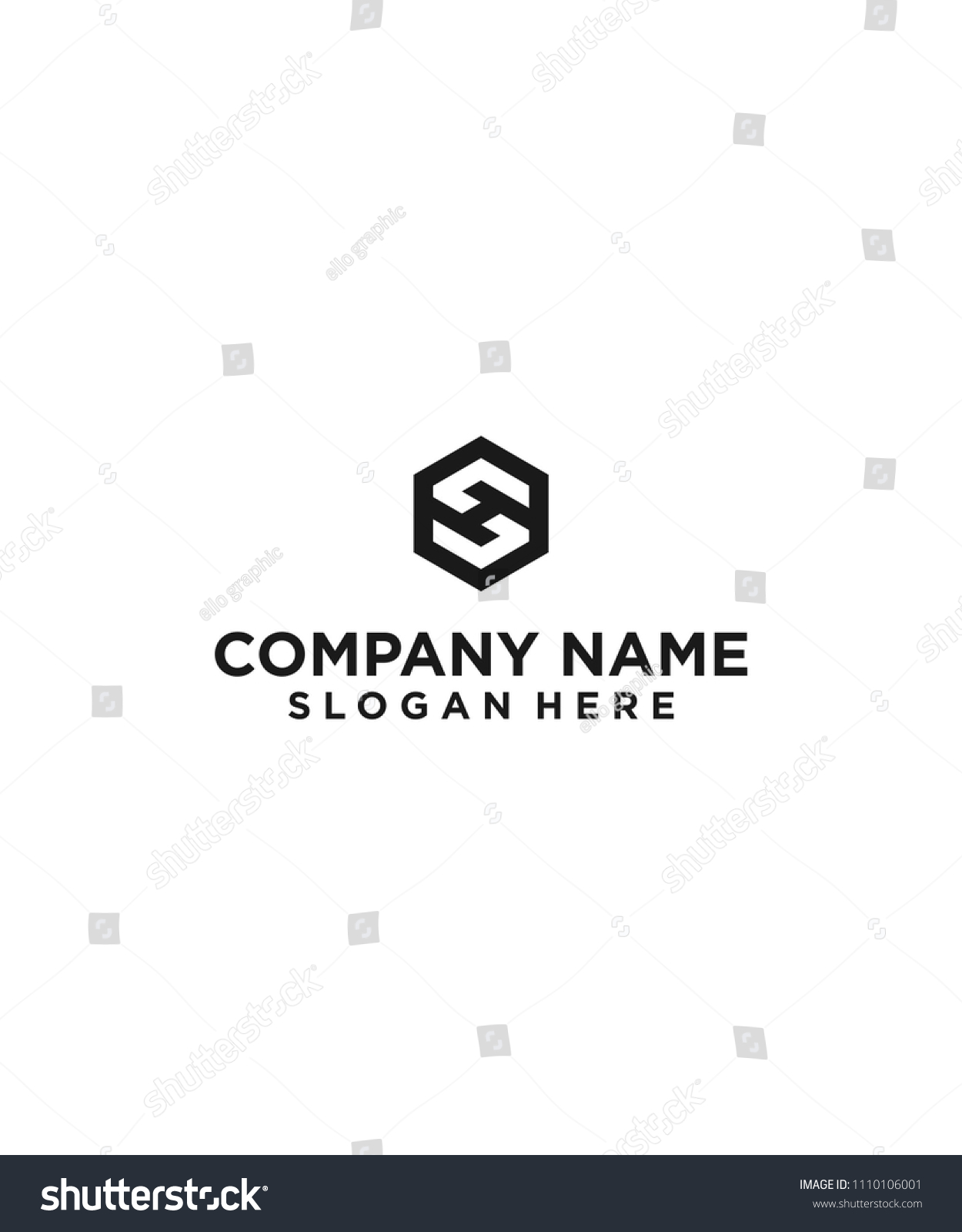 Sh Hexagon Logo Stock Vector (Royalty Free) 1110106001 | Shutterstock