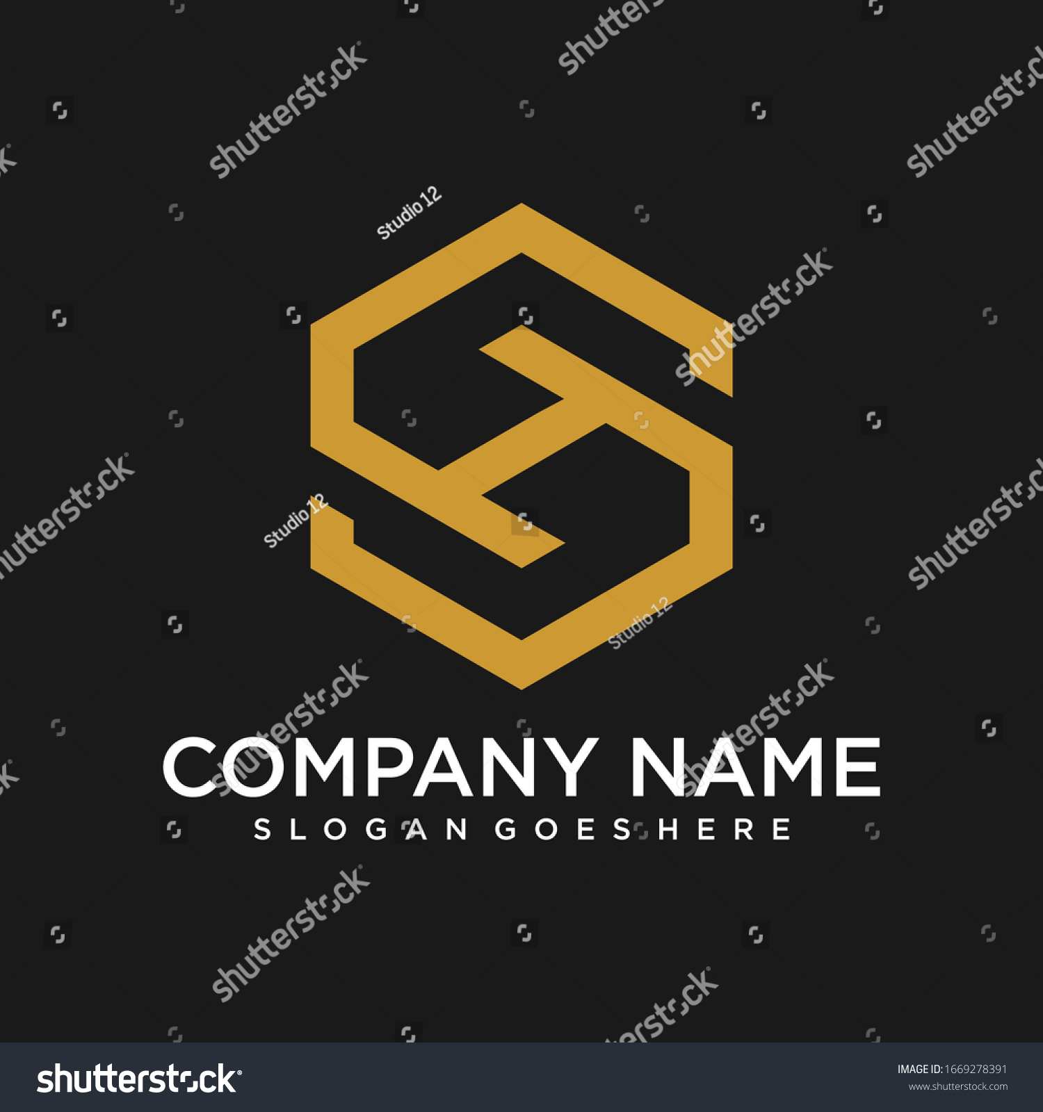 Sh Initial Logo Design Template Stock Vector (Royalty Free) 1669278391