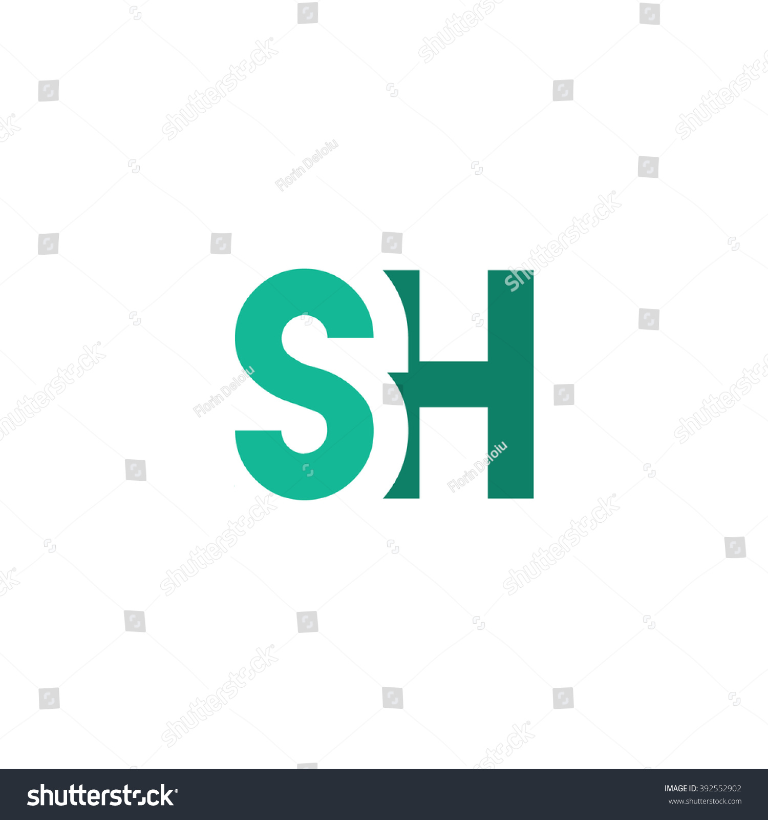  Sh Logo Stock Vector 392552902 Shutterstock