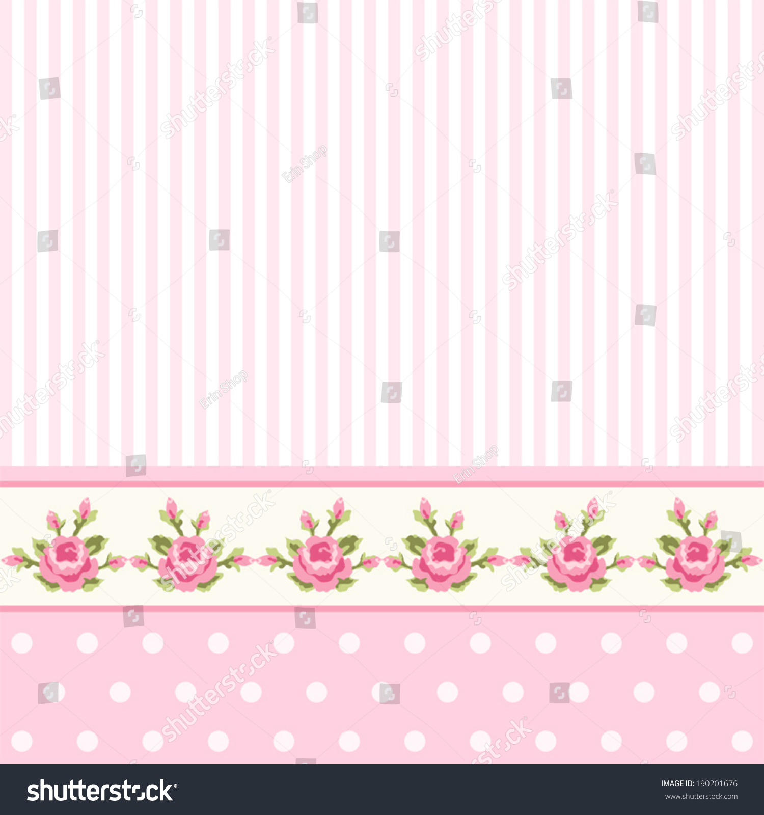 Shabby Chic Pattern Roses Ideal Baby Stock Vector Royalty Free 190201676