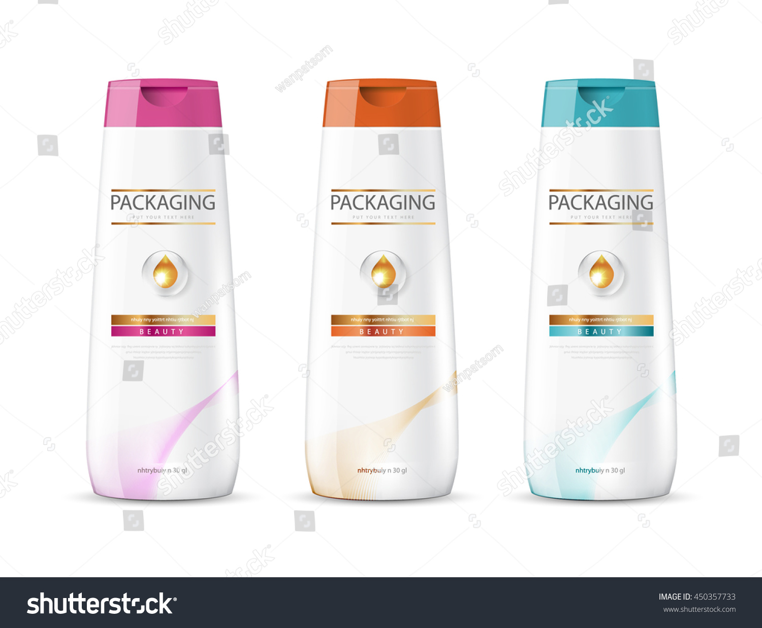 Shampoo Bottle Template Design Vector Illustration Stock Vector (Royalty Free) 450357733