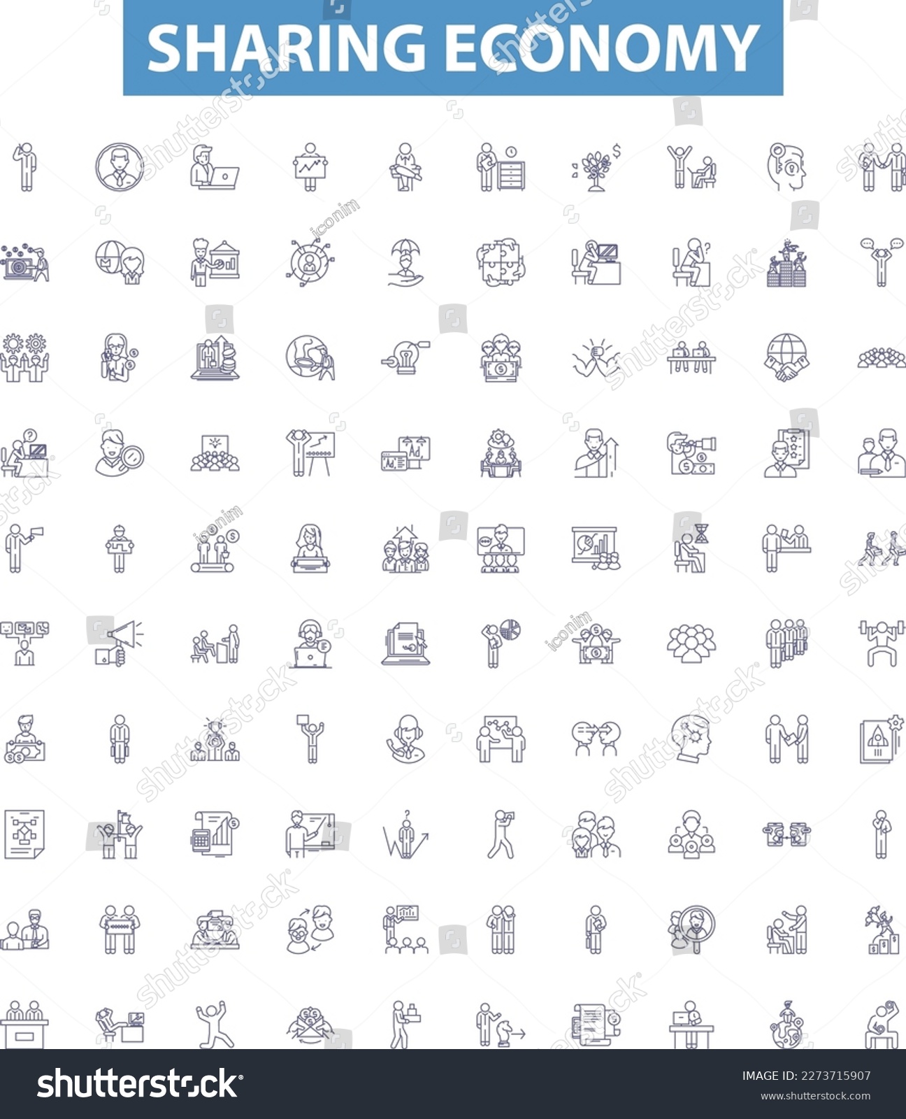 SVG of Sharing economy line icons, signs set. Collaborative, Bartering, Exchange, Platforms, Networking, Connecting, Carsharing, Homesharing, Bikesharing outline vector illustrations. svg