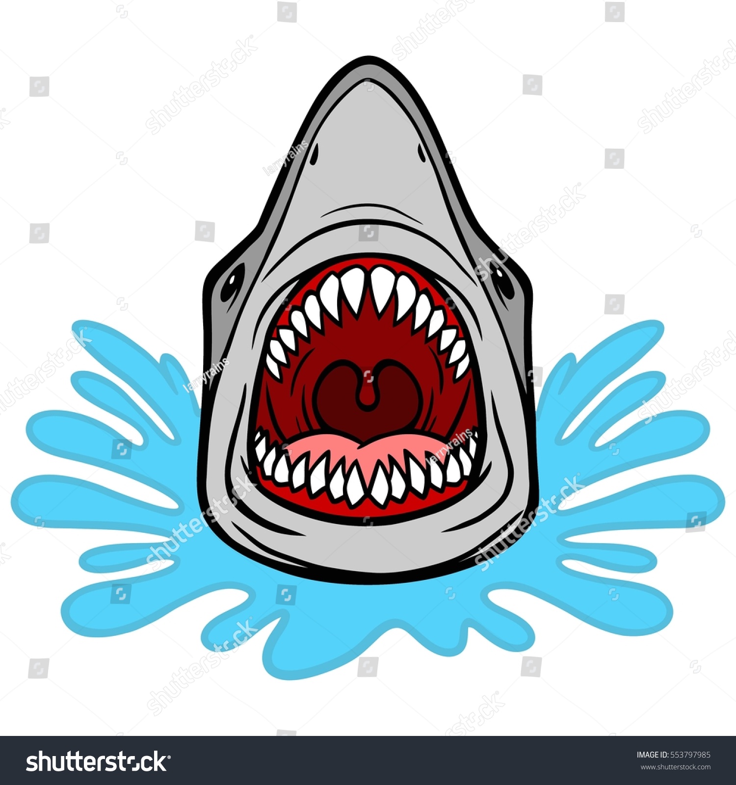 Download Shark Attack Bite Stock Vector 553797985 - Shutterstock