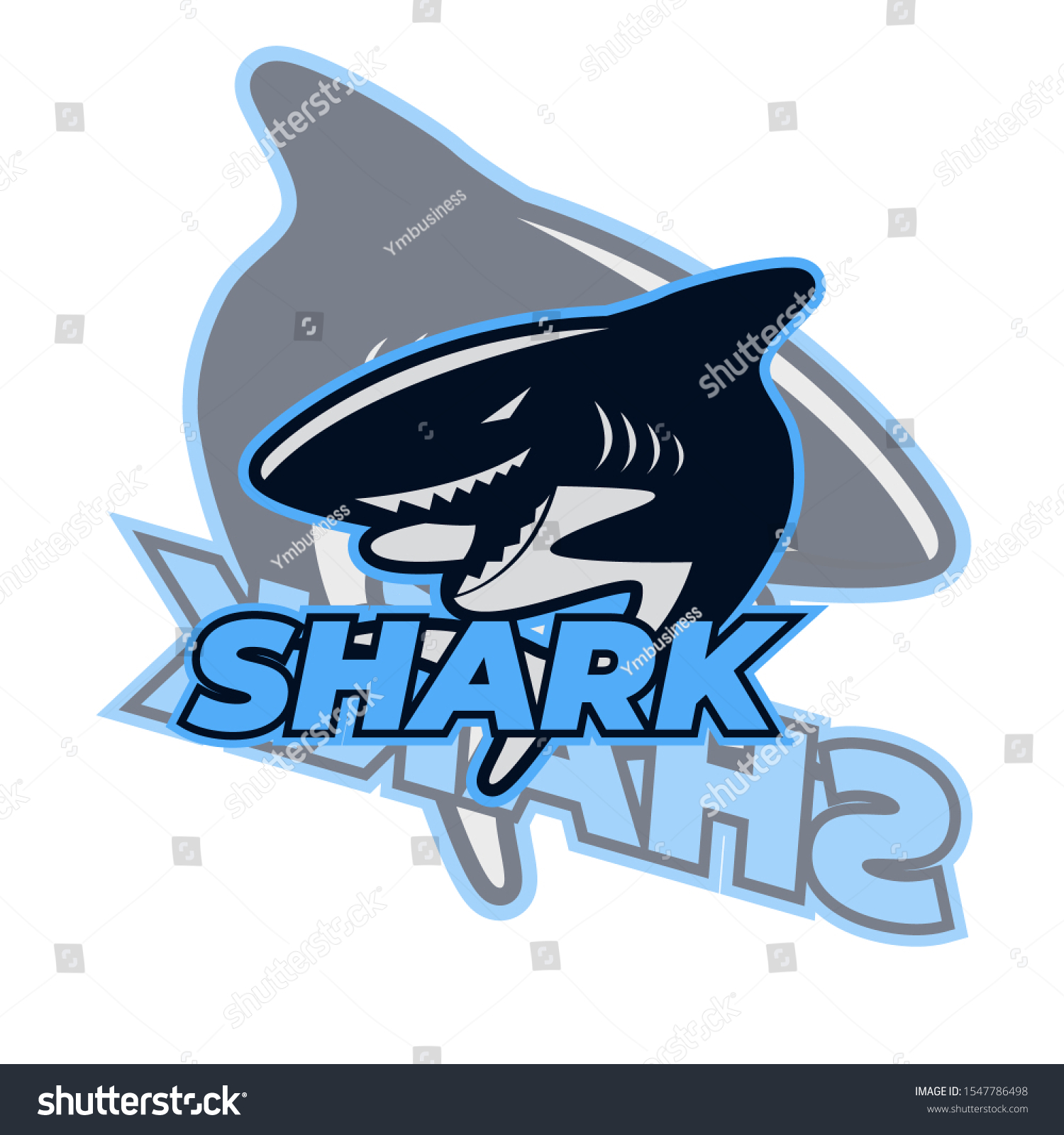 Shark Badges Sport Logo Stock Vector (Royalty Free) 1547786498