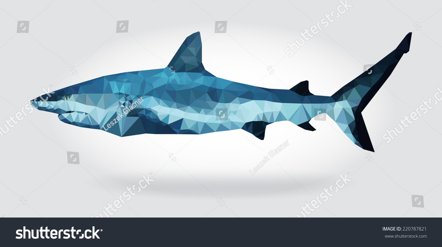 Shark Body Vector Isolated Geometric Modern Stock Vector Royalty Free