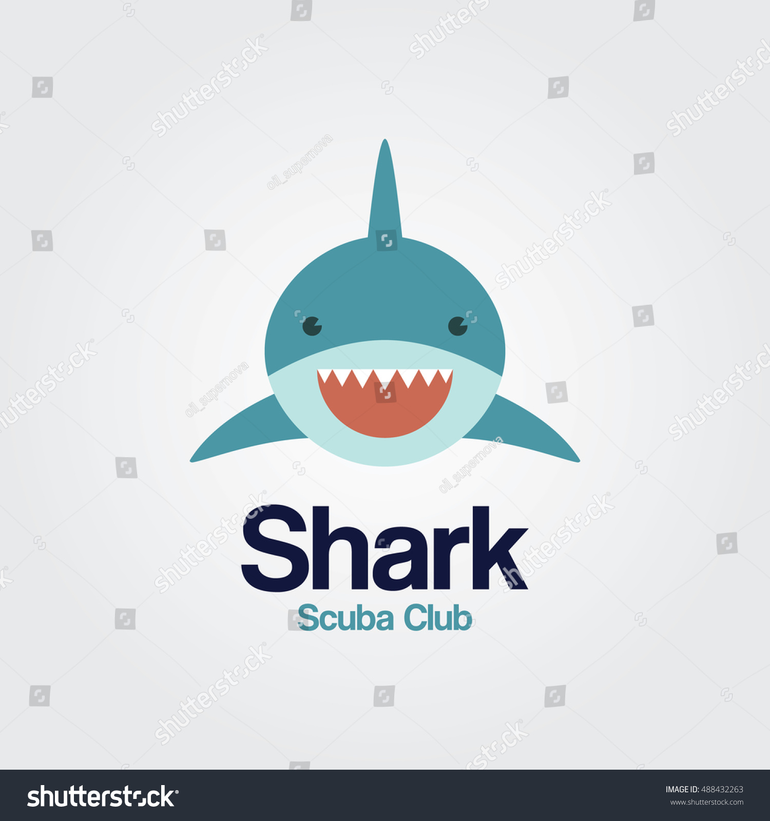 Logo Vorlage Fur Haifische Eine Susse Hai Vorderseite Stock Vektorgrafik Lizenzfrei
