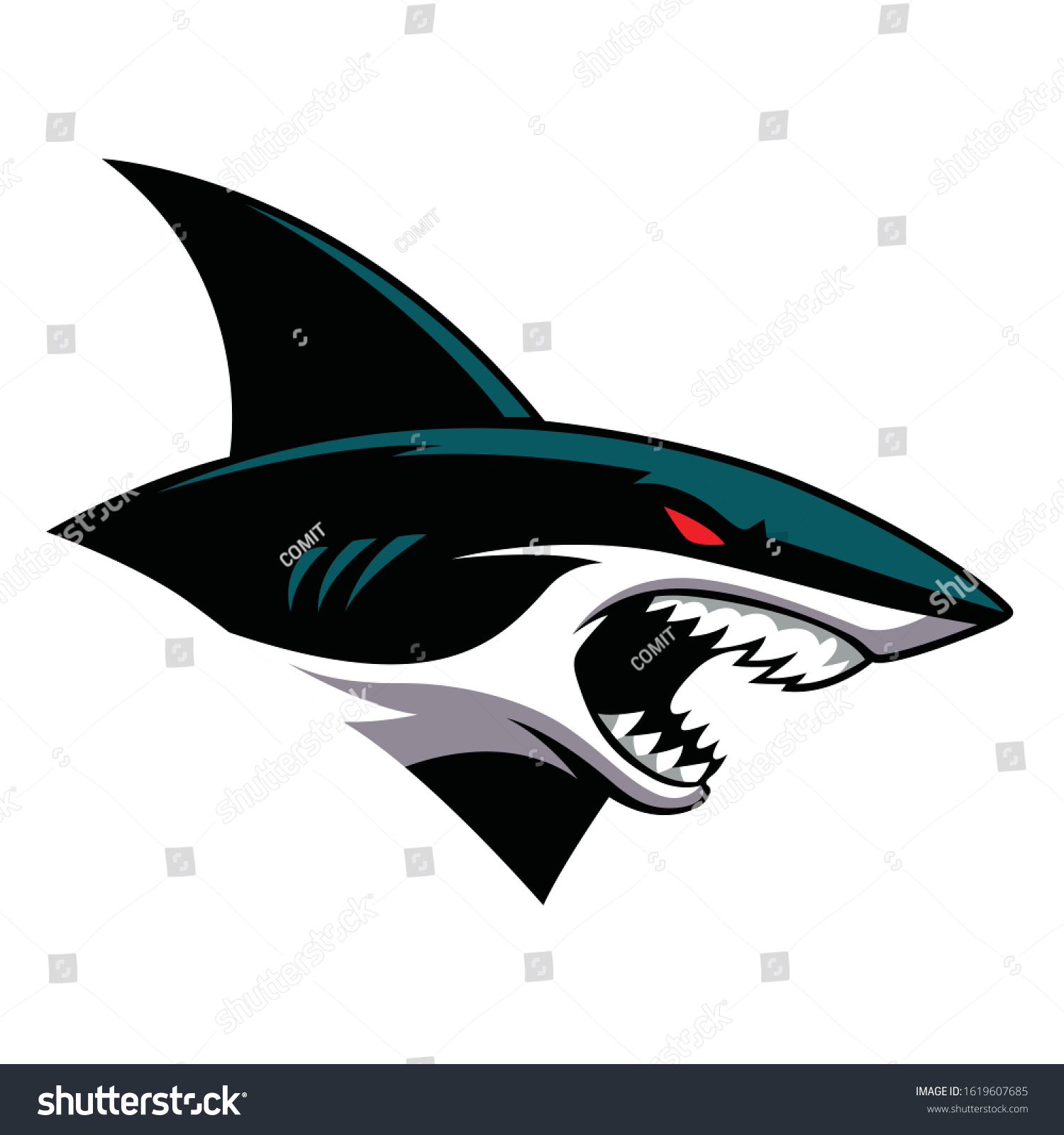 Shark Mascot Esport Logo Shark Attack Stock Vector (Royalty Free ...