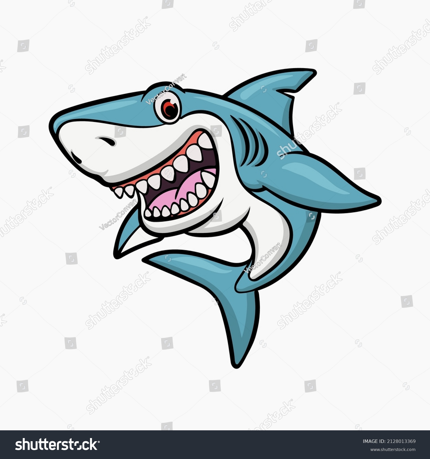 Shark Vector Illustration Cartoon Clipart Stock Vector (Royalty Free ...