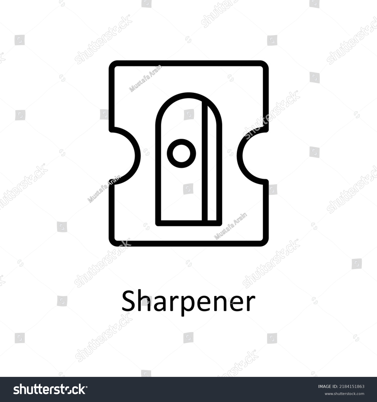 SVG of Sharpener vector Outline Icon Design illustration on White background. EPS 10 File  svg