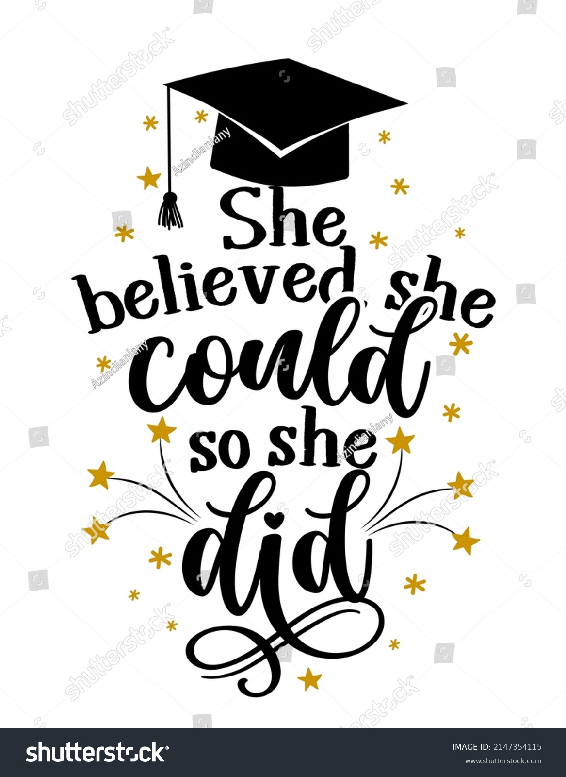 SVG of She believed, she could and so she did - graduates 2023 svg