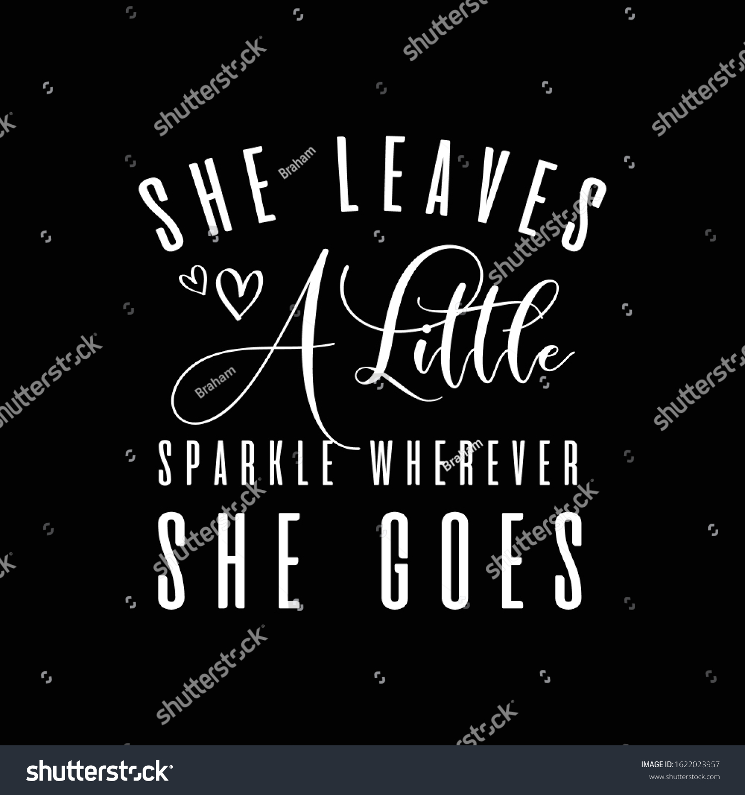 She Leaves Little Sparkle Wherever She Stock Vector Royalty Free 1622023957