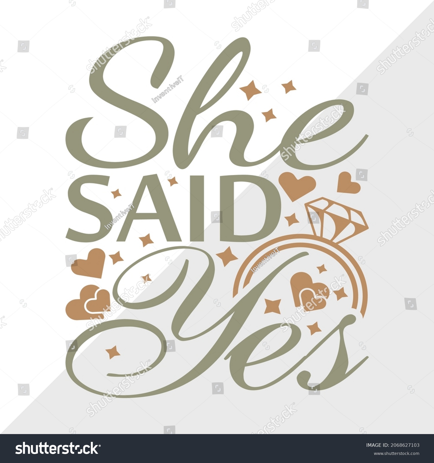 SVG of She Said Yes Printable Vector Illustration svg
