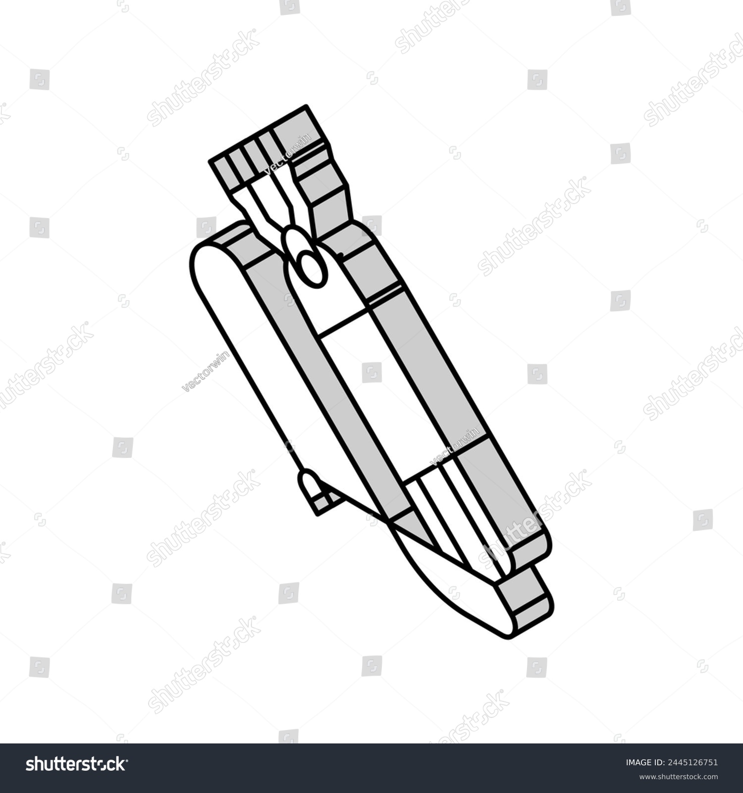 SVG of shear sheep electric tool isometric icon vector. shear sheep electric tool sign. isolated symbol illustration svg