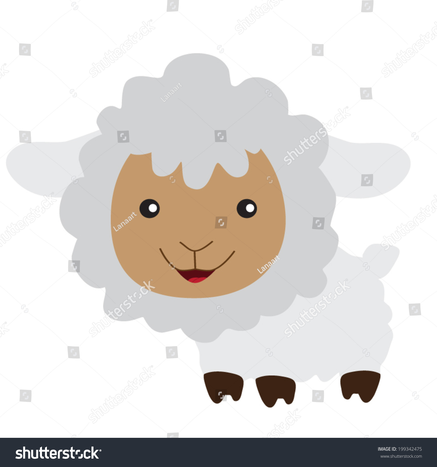 Sheep Farm Animal Illustration Stock Vector (Royalty Free) 199342475