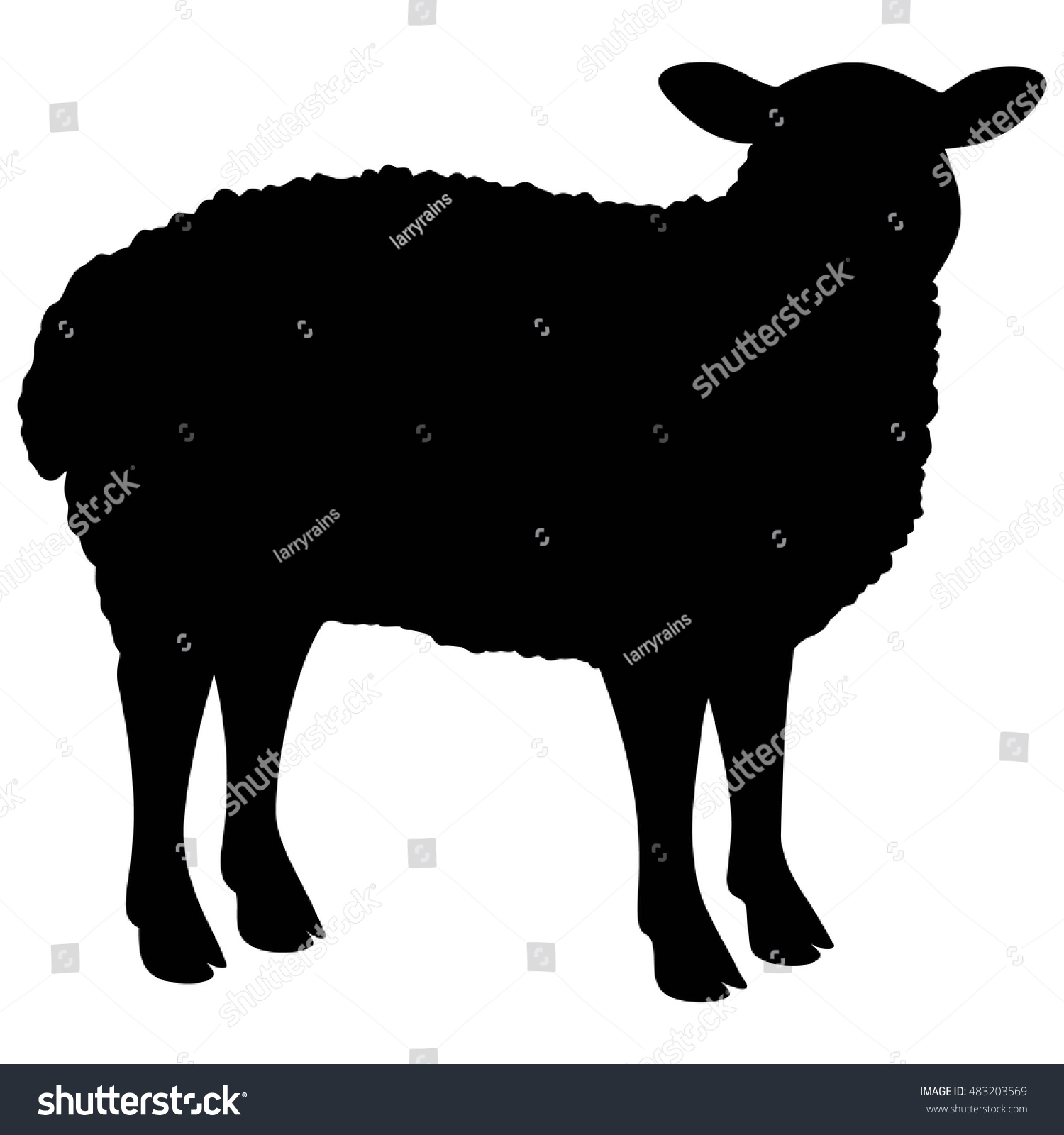 Sheep Icon Stock Vector (Royalty Free) 483203569 | Shutterstock