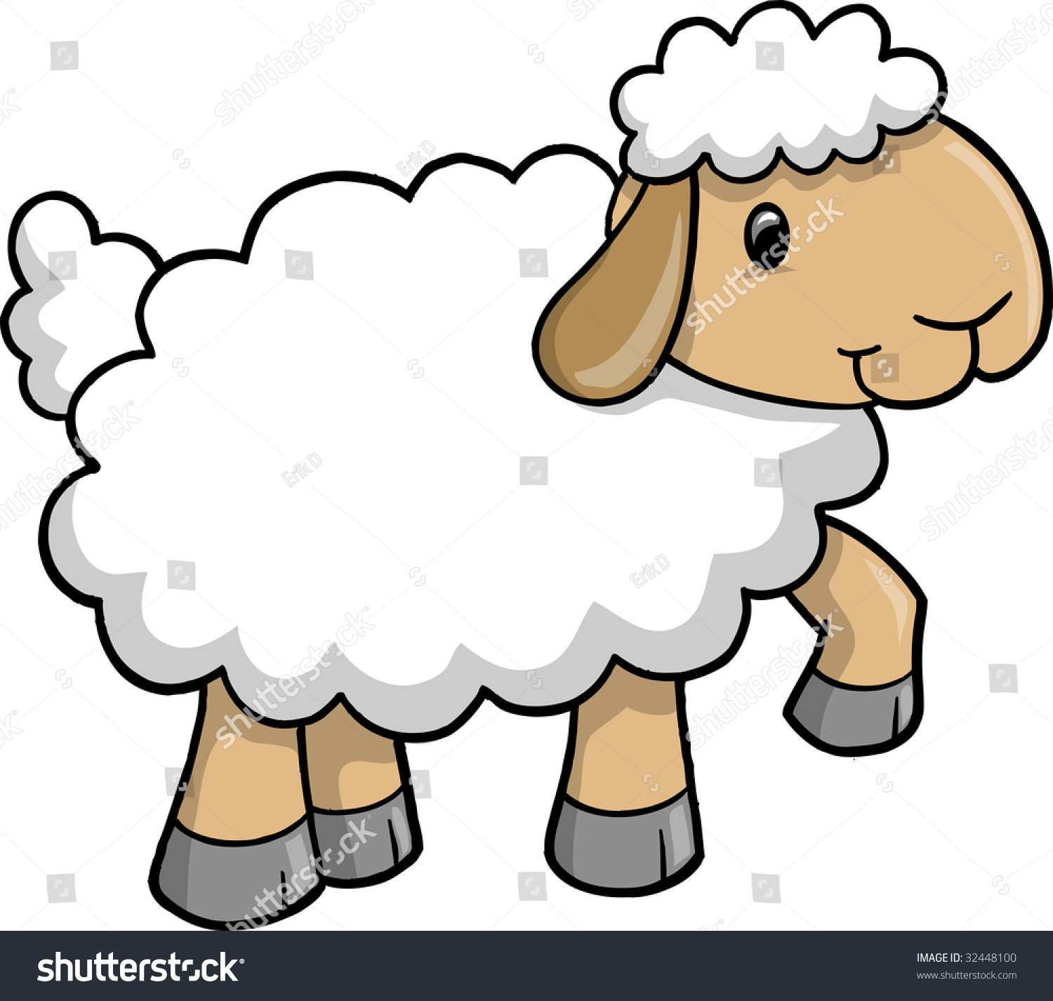 Sheep Lamb Vector Illustration Stock Vector 32448100 Shutterstock 