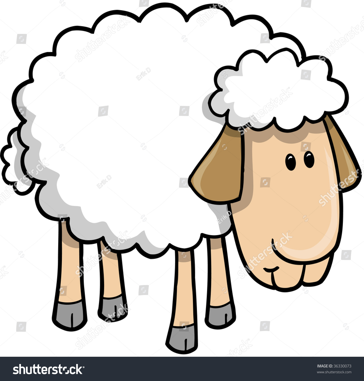 Sheep Lamb Vector Illustration - 36330073 : Shutterstock