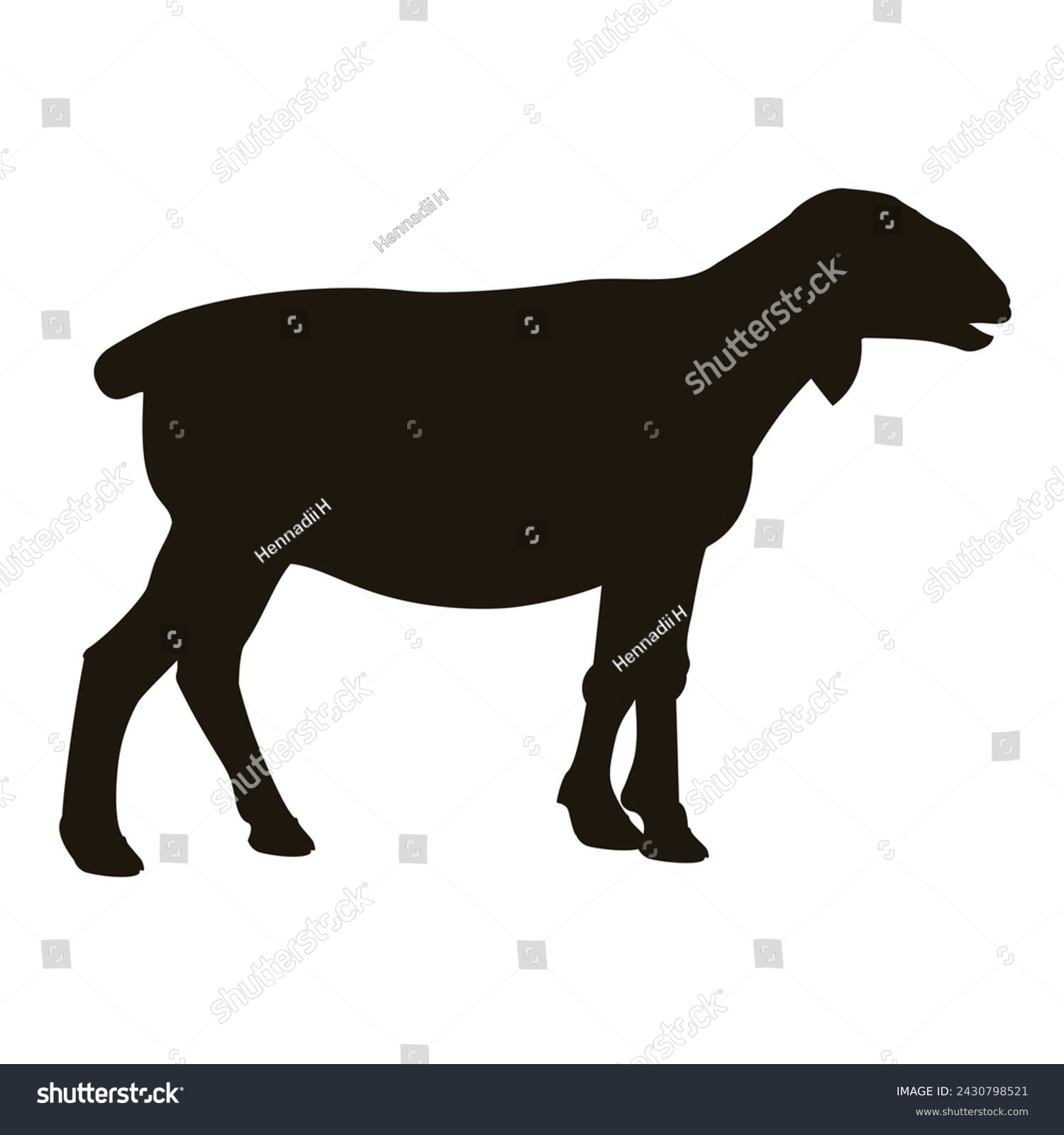 SVG of Sheep silhouette side view. Lamb icon. Farm animal. Vector illustration isolated on a white background svg