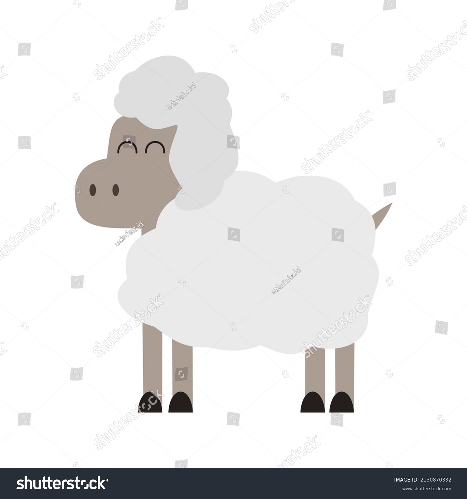 Sheep Vector Illustration Sheep Illustration Children Stock Vector ...