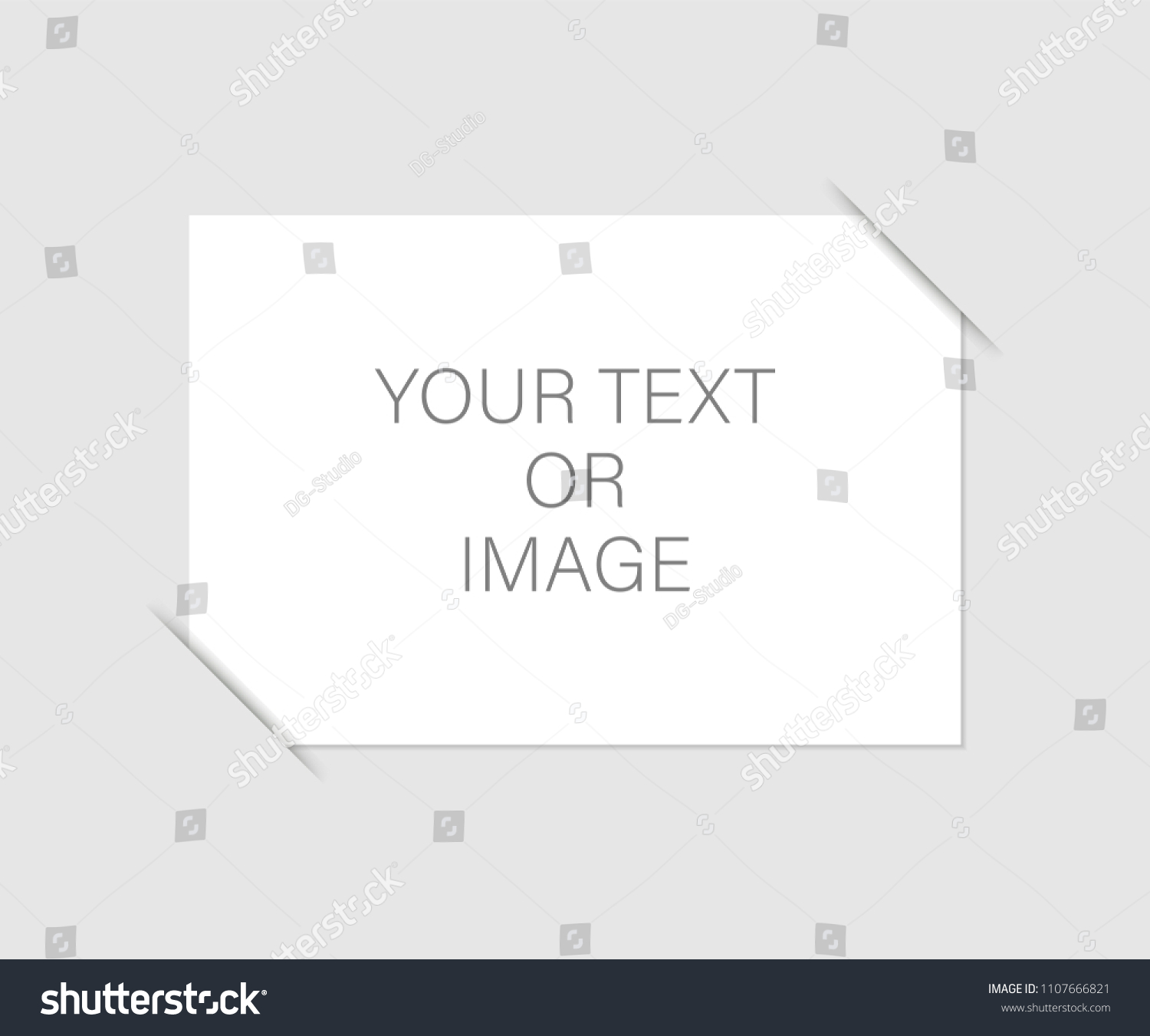 SVG of Sheet of white paper for your text or photos, mounted in pockets. Vector stock illustration. svg