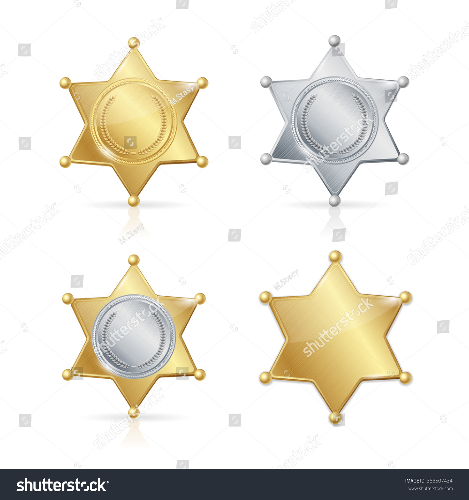 SVG of Shefiff Badge Star Set. Different Types. Vector illustration svg