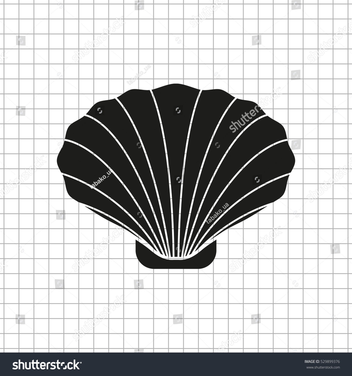 Shell - Black Vector Icon - 529899376 : Shutterstock