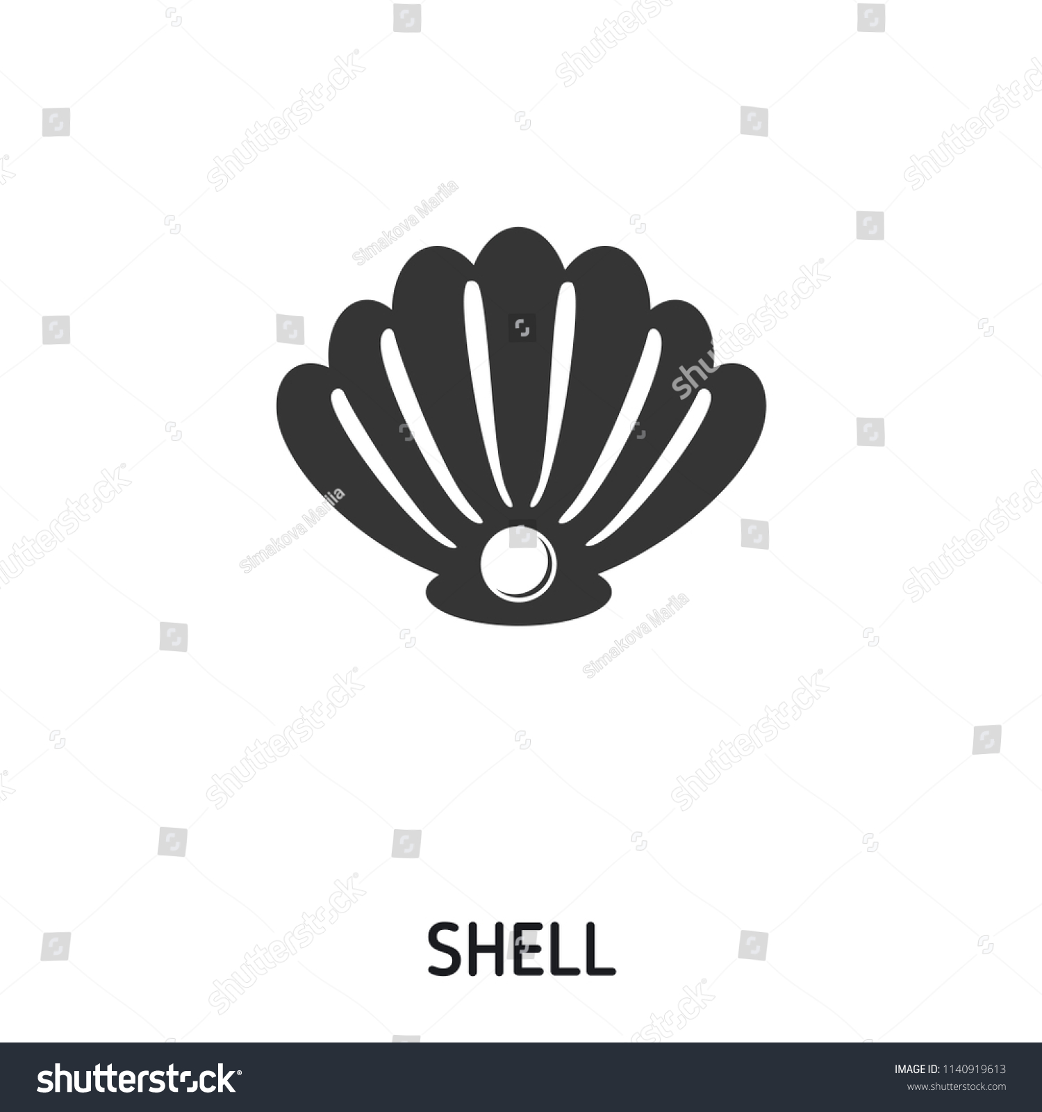 Shell Creative Icon Simple Element Illustration Stock Vector (Royalty ...