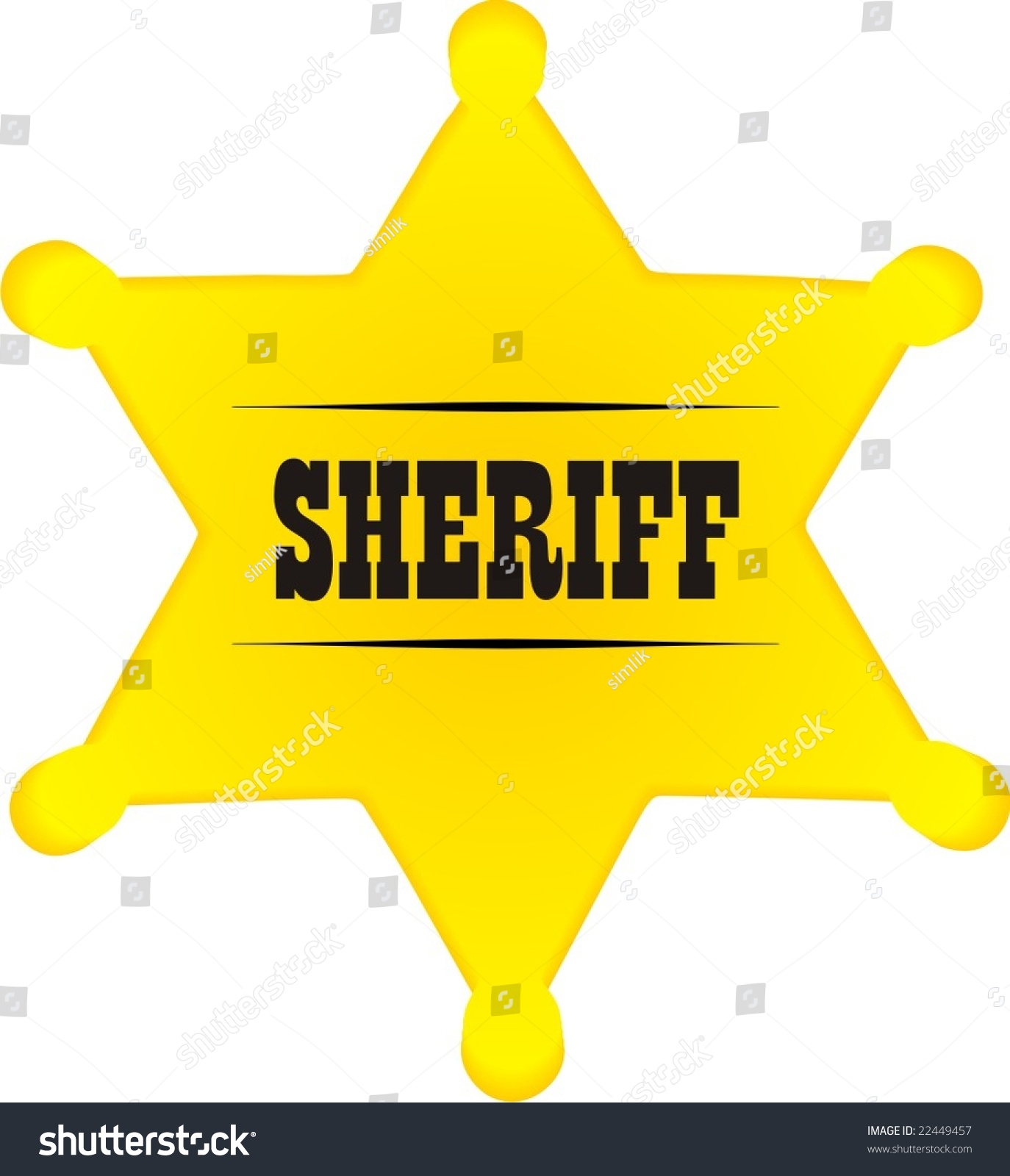 Sheriff Badge Vector - 22449457 : Shutterstock