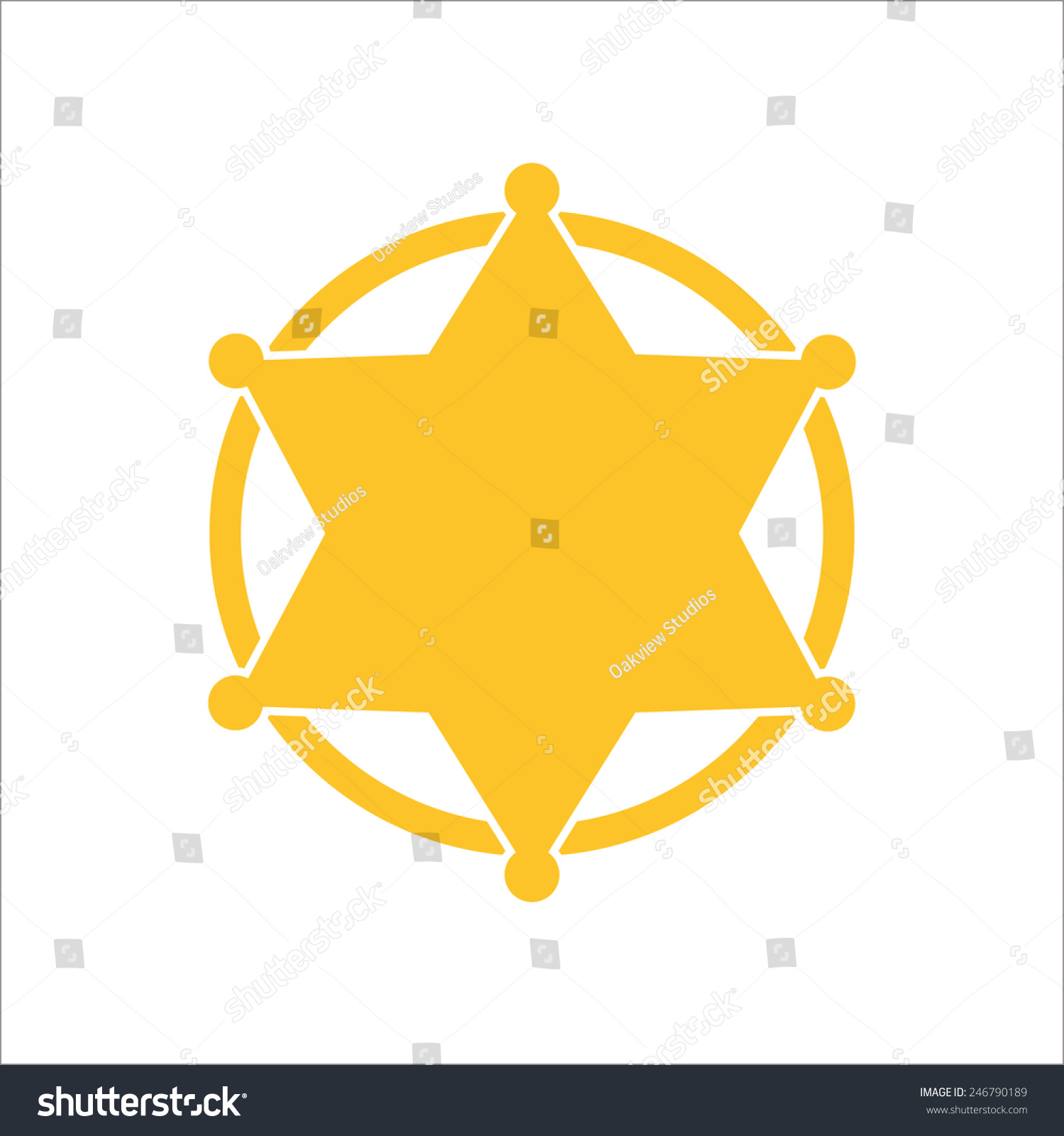SVG of Sheriff badge, vector illustrator svg