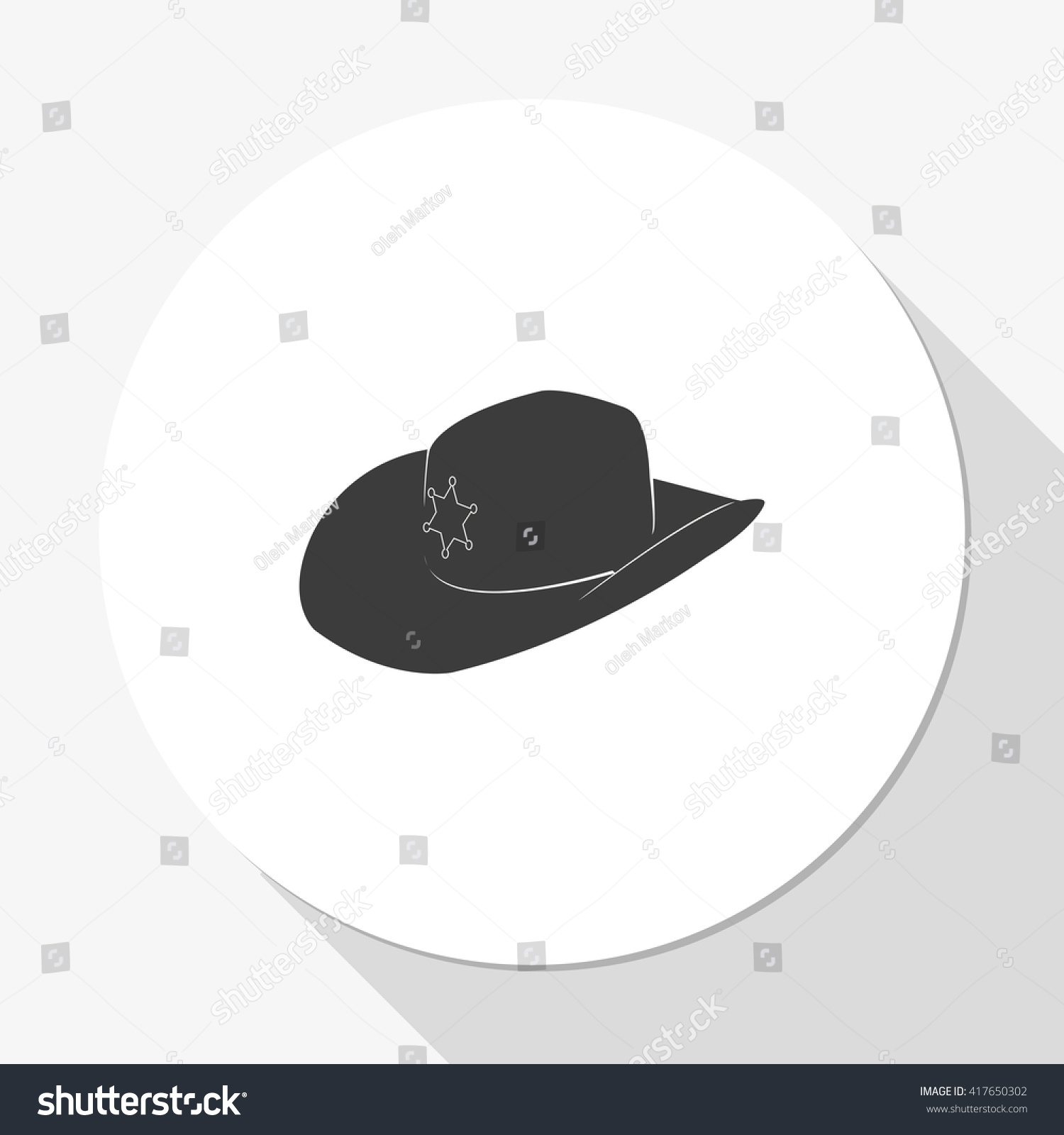 Sheriff Hat Icon. Stock Vector 417650302 Shutterstock