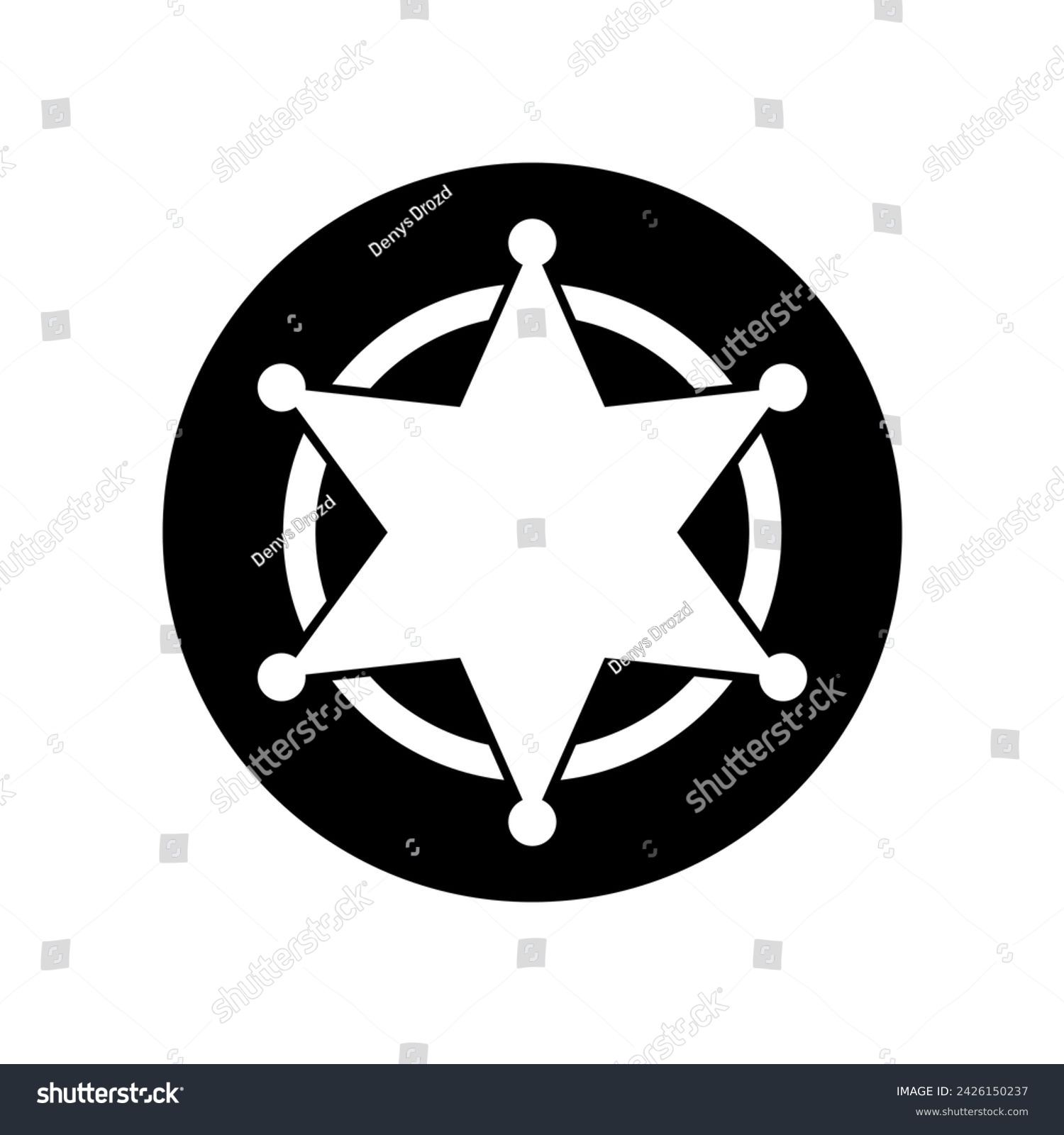 SVG of Sheriff icon vector. Police illustration sign. law symbol. svg