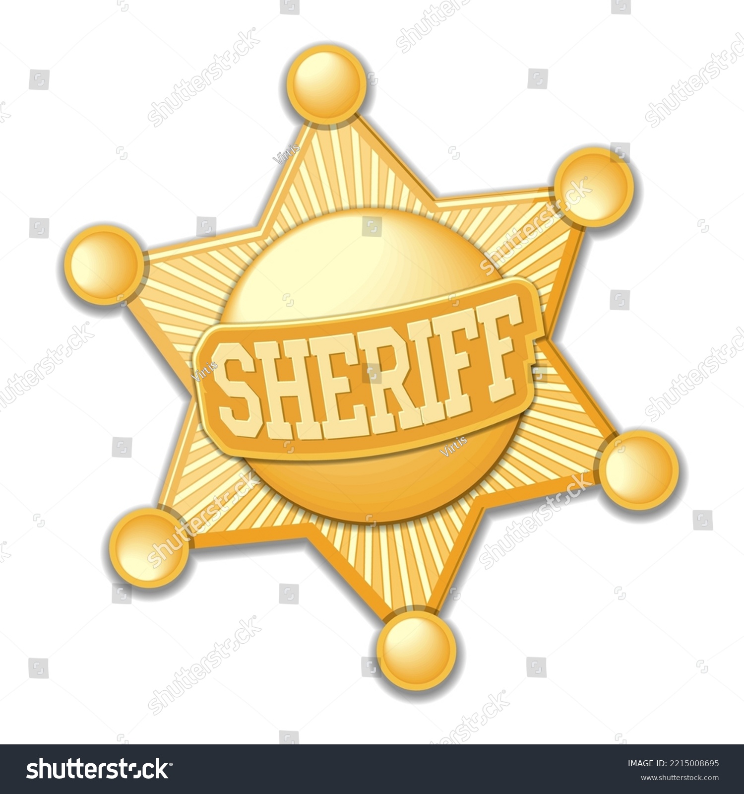 SVG of Sheriff six pointed star  badge icon. Vector on transparent background svg