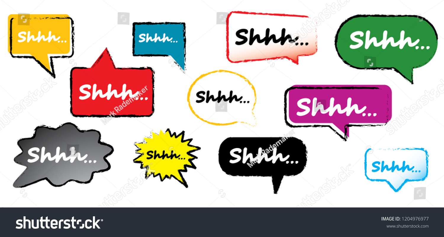 shhh silence icon signs vector eps stock vector royalty free