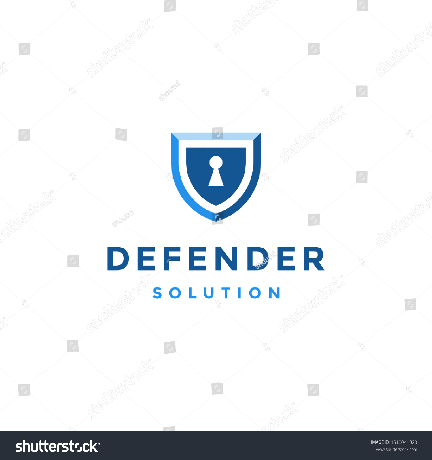 Shield Defender Solution Logo Template Stock Vector (Royalty Free ...