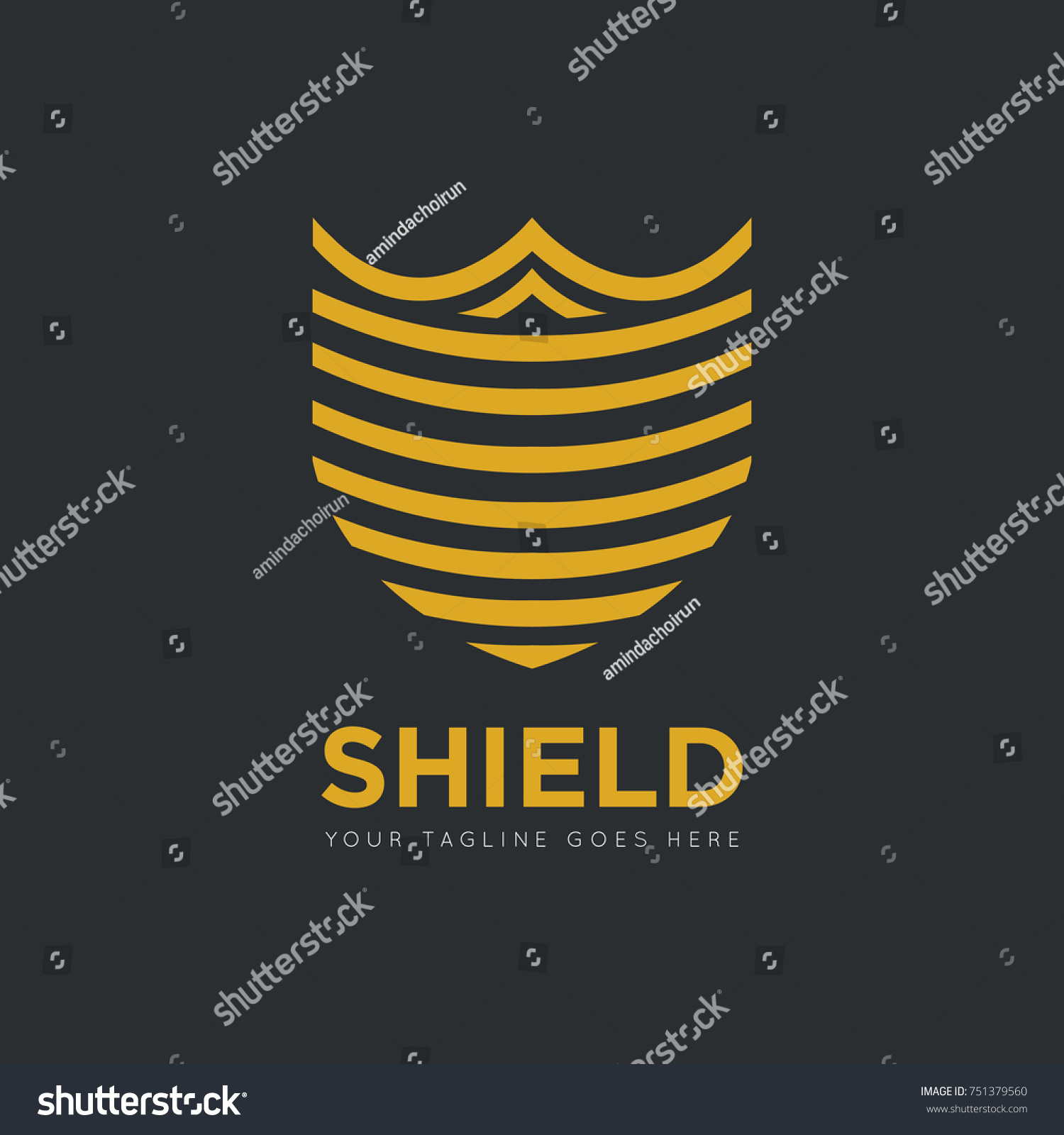 Shield Pro Logo Design Template Stock Vector (Royalty Free) 751379560