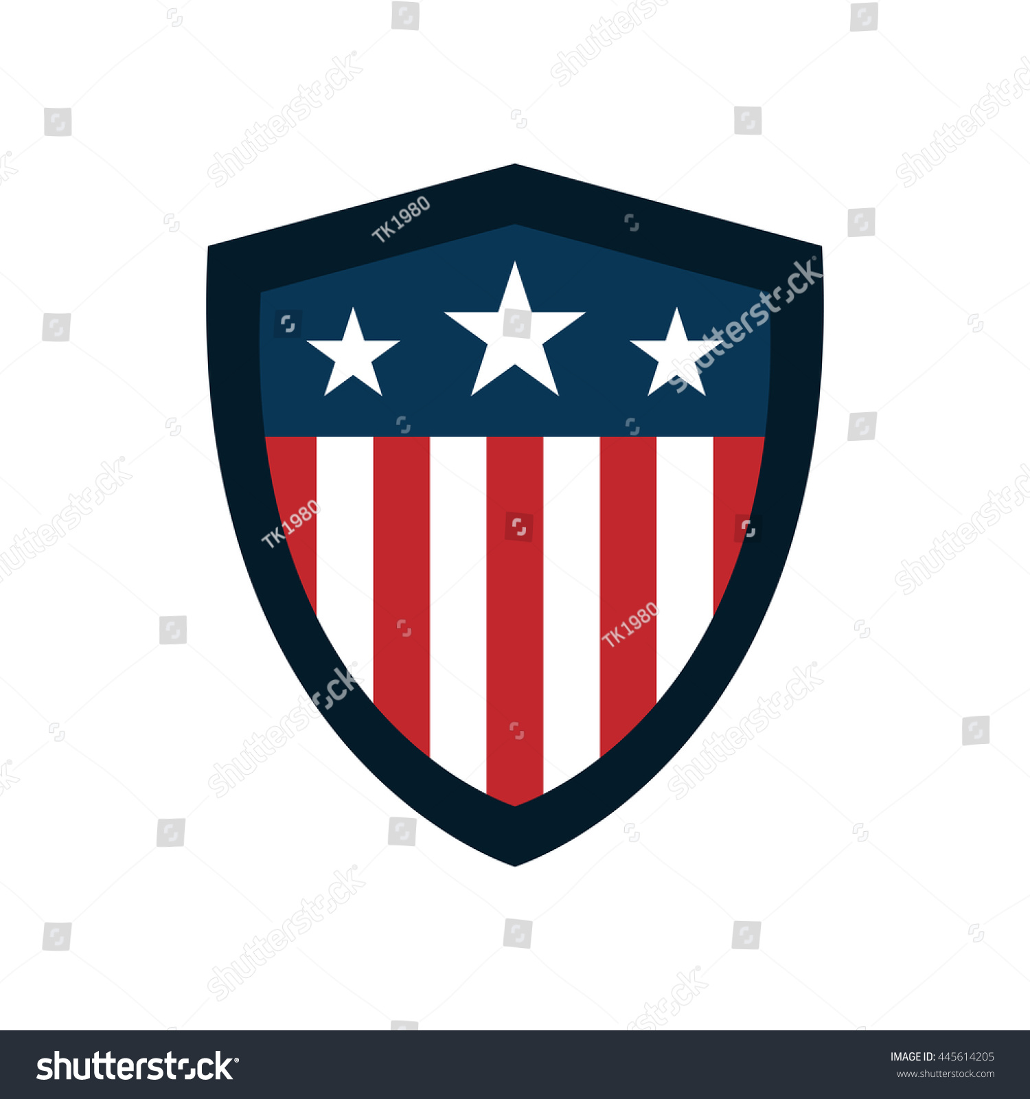 Shield American Flag Badge Independence Day Stock Vector (Royalty Free ...