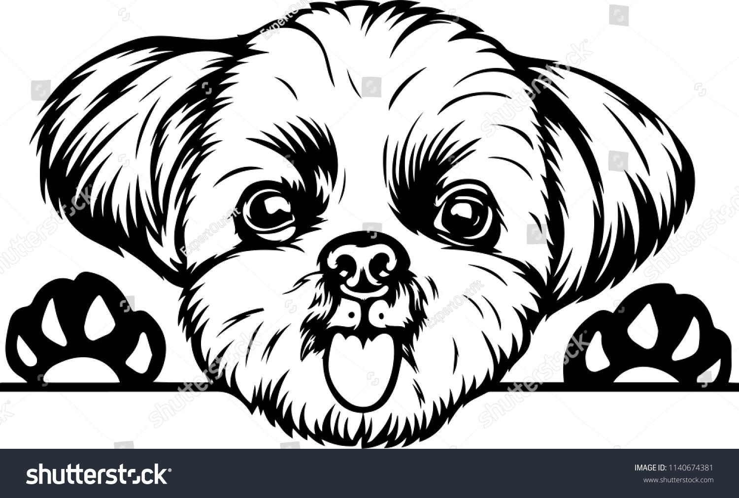 SVG of Shih Tzu dog breed pet  svg