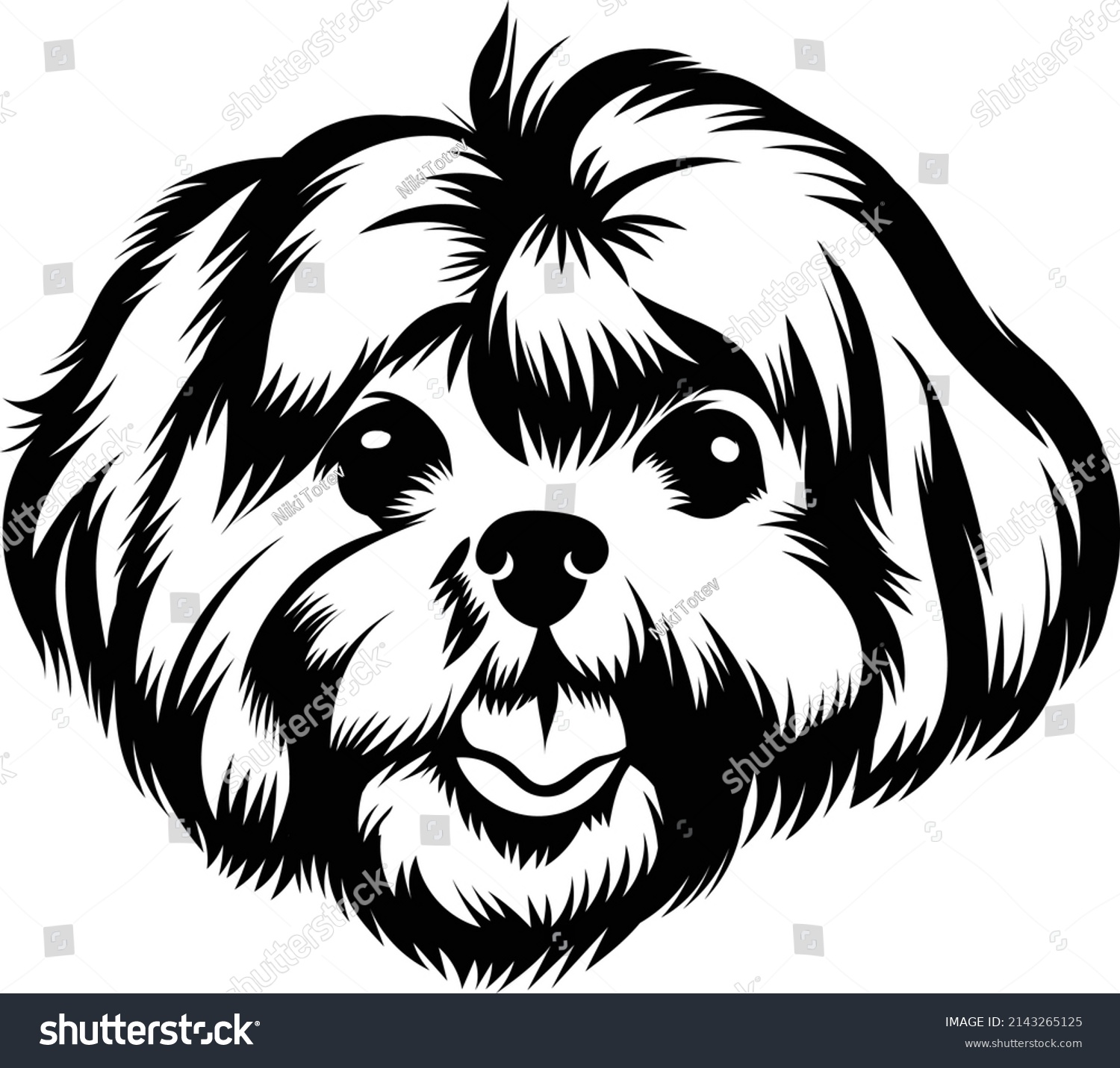 SVG of Shih Tzu Maltese Cute Peeking Dog Design svg