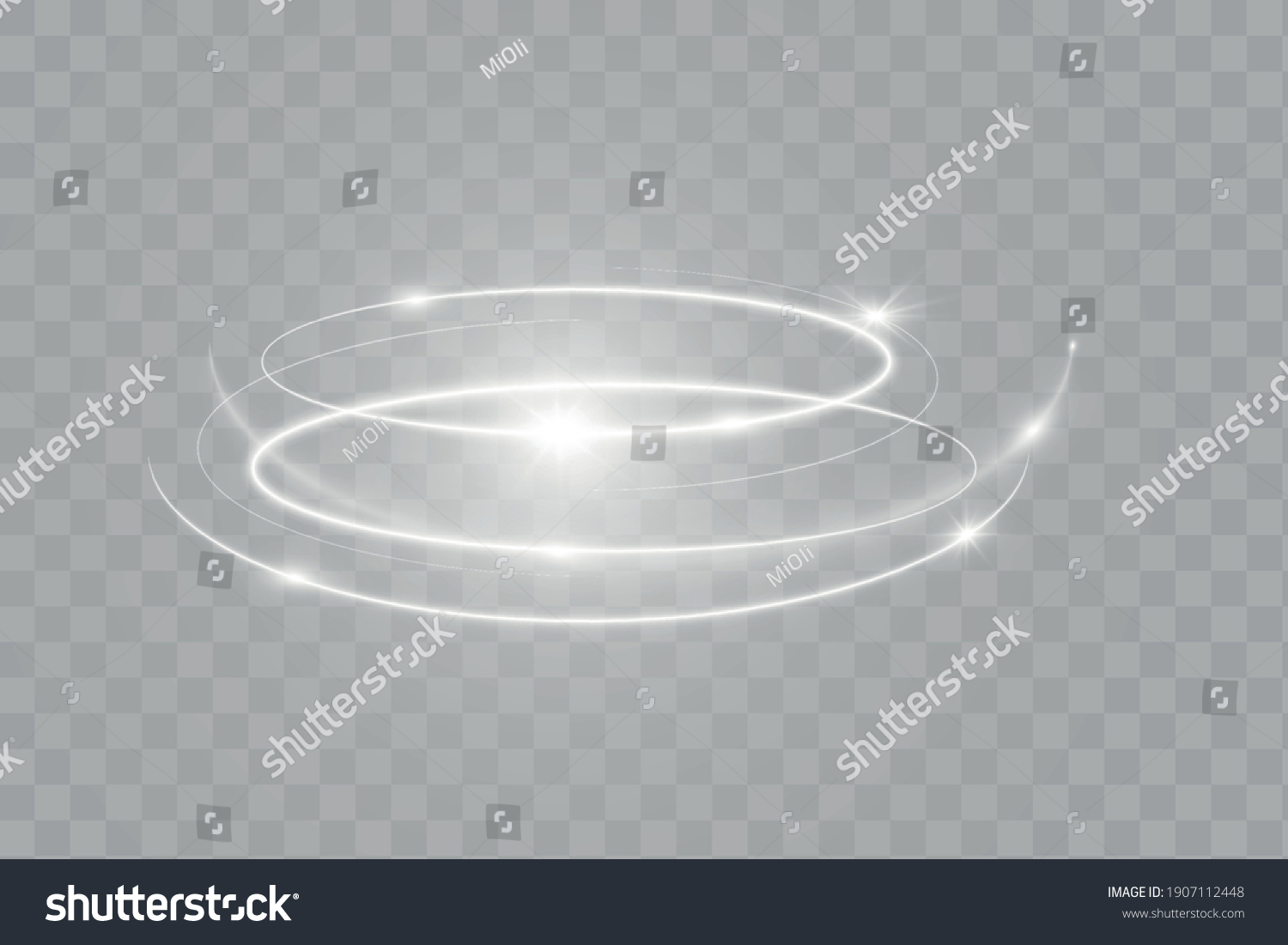 Shimmering Waves Light Effect Isolated On Stock Vector (Royalty Free ...