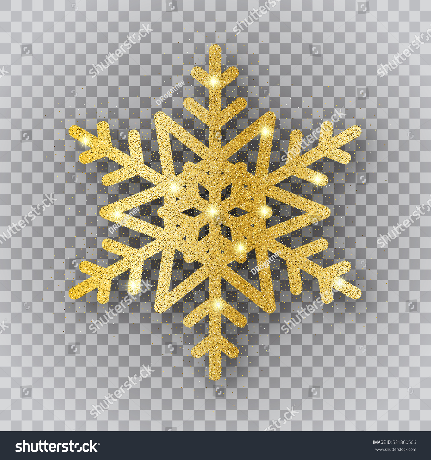 Shine Golden Snowflake Gold Glitter Texture Stock Vector (Royalty Free ...