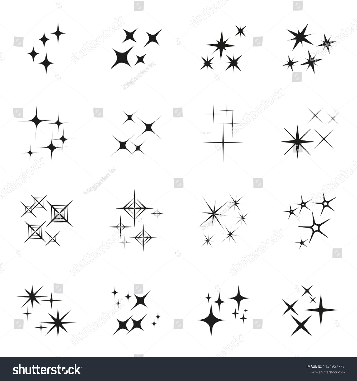 Shine Sparkle Star Icon Stock Vector (royalty Free) 1134957773